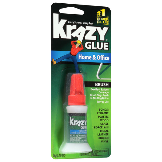 Krazy Glue Home & Office Brush Glue 5 g Blister Pack