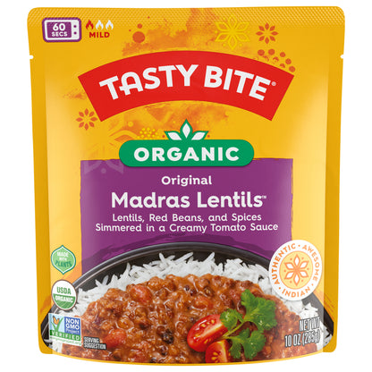 Tasty Bite Organic Indian Mild Original Madras Lentils 10 oz