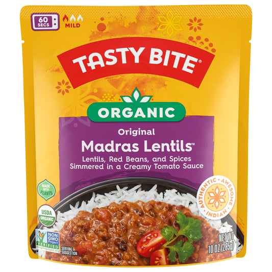 Tasty Bite Organic Indian Mild Original Madras Lentils 10 oz
