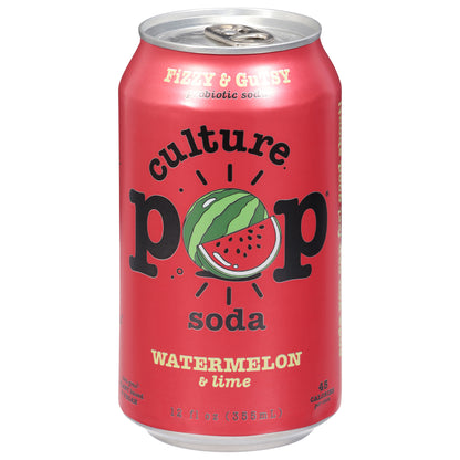 Culture Pop Watermelon & Lime Probiotic Soda 12 fl oz