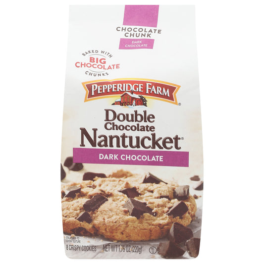 Pepperidge Farm Nantucket Dark Chocolate Crispy Double Chocolate Cookies 8 ea