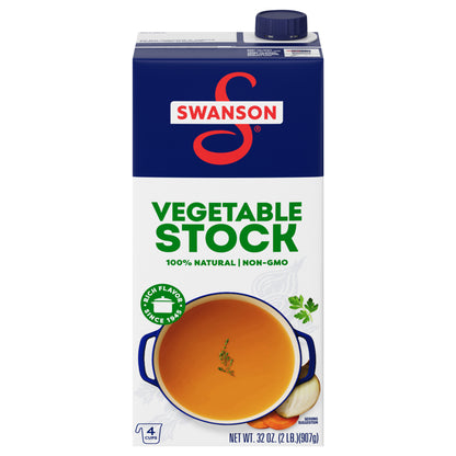 Swanson® 100% Natural Vegetable Stock, 32 oz Carton