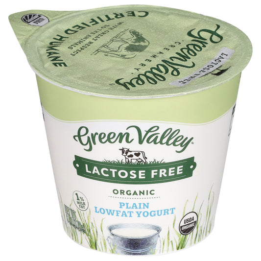 Green Valley Lactose Free Lowfat Organic Plain Yogurt 6 oz