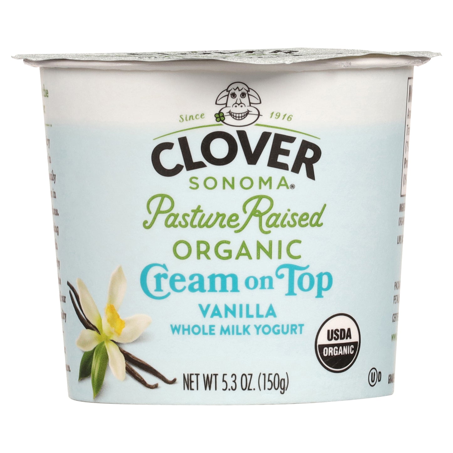 Clover Sonoma Organic Whole Milk Cream on Top Vanilla Yogurt 5.3 oz