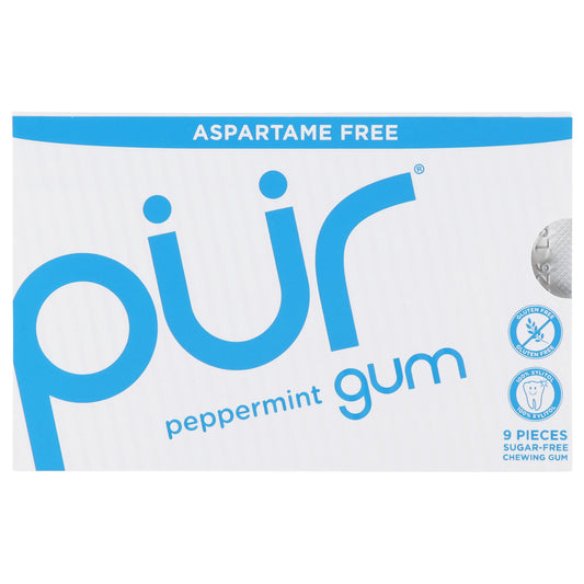 Pur Aspartame Free Sugar-Free Peppermint Gum 9 Pieces