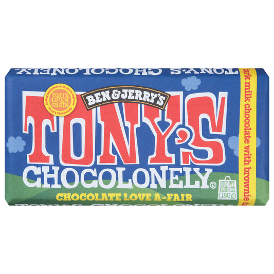 Tony's Chocolonely Ben & Jerry's Dark Milk Chocolate with Brownie 6.35 oz