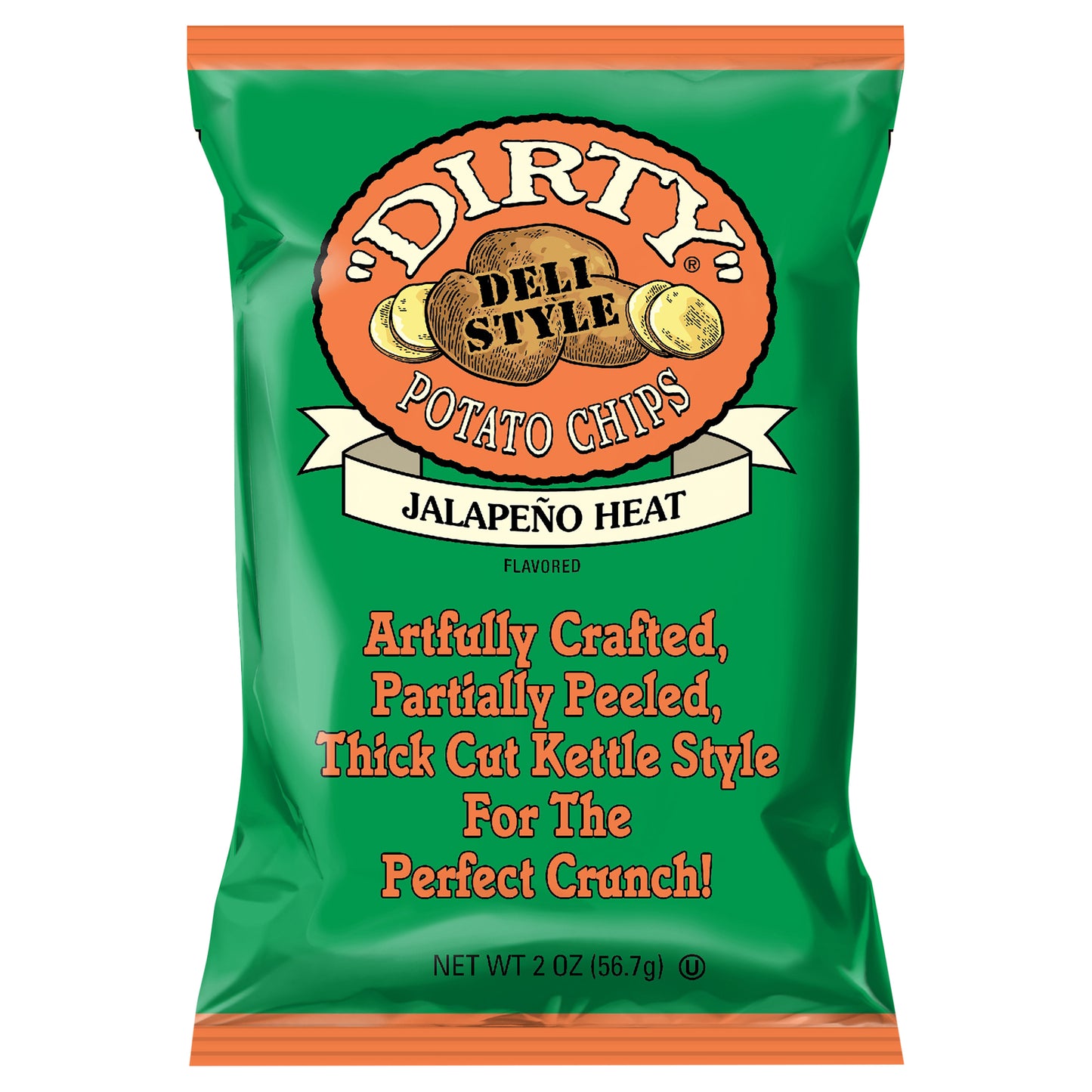 2 oz "Dirty" Jalapeño Heat Deli Style Potato Chips