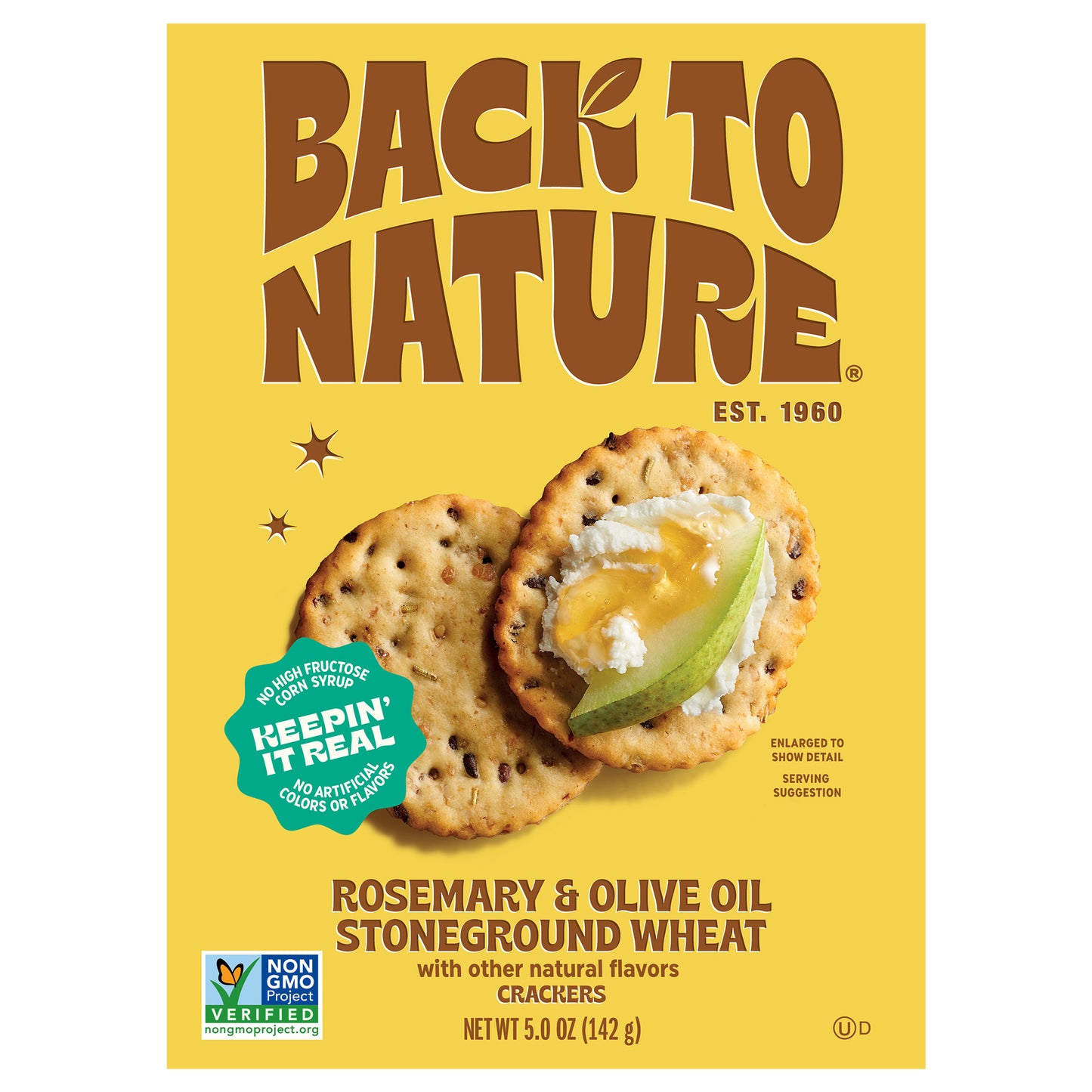 Back to Nature Rosemary & Olive Oil Stoneground Wheat Crackers