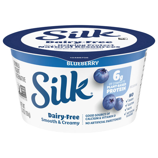 Silk Blueberry Dairy Free, Plant Based Soy Milk Yogurt Alternative, 5.3 OZ Cup