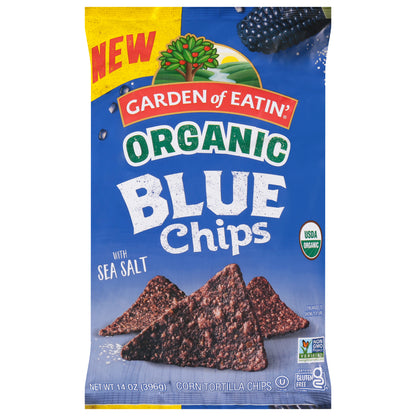 Garden of Eatin' Organic Blue Corn Tortilla Chips with Sea Salt 14 oz
