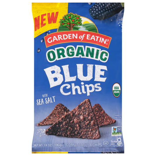 Garden of Eatin' Organic Blue Corn Tortilla Chips with Sea Salt 14 oz